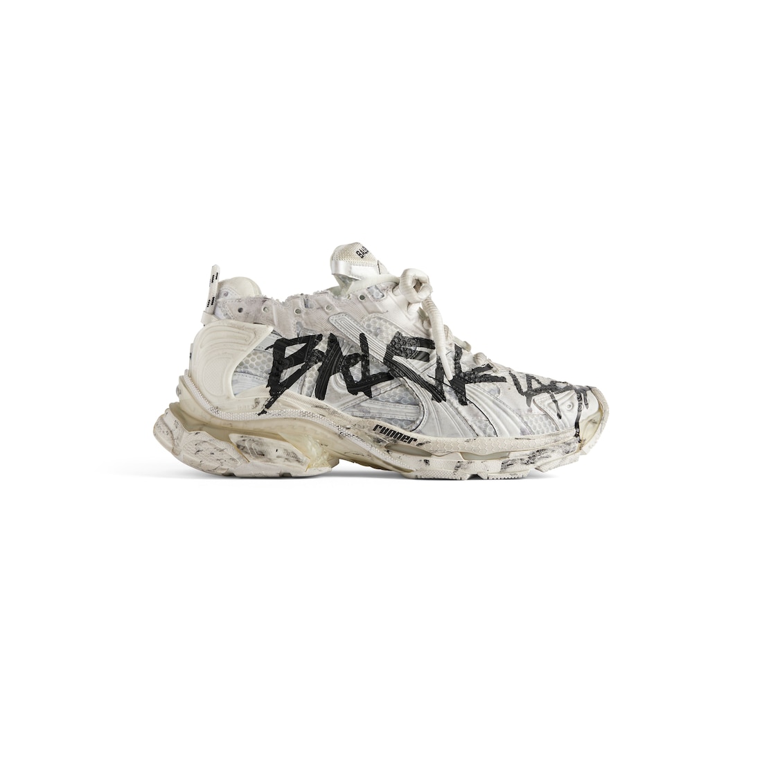 Balenciaga Zapatillas Runner Graffiti Para Hombre En Blanco