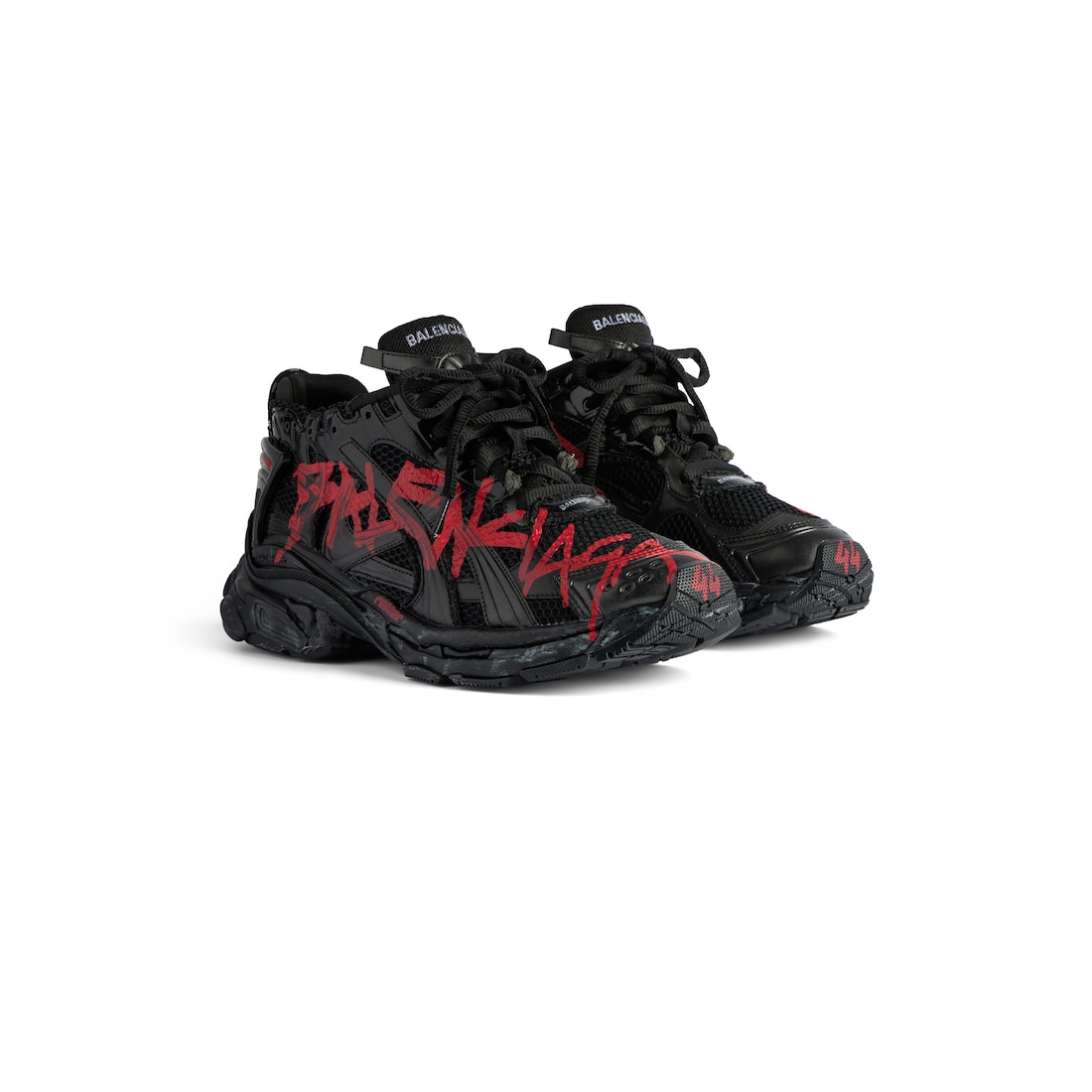 Balenciaga Zapatillas Runner Graffiti Para Hombre En Negro
