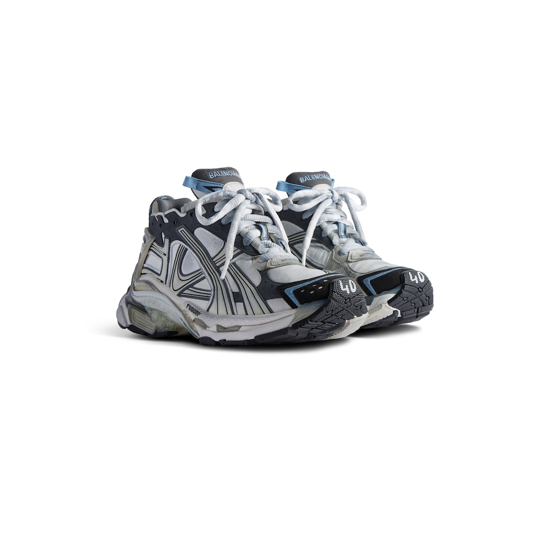 Balenciaga Zapatillas Runner Para Hombre En Blanco/beige/gris/azul