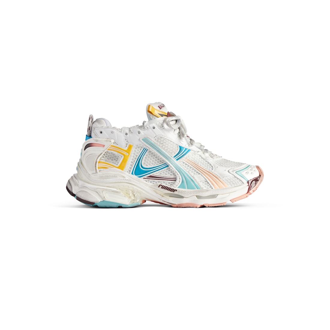 Balenciaga Zapatillas Runner para Mujer en Blanco/amarillo/rosa/azul