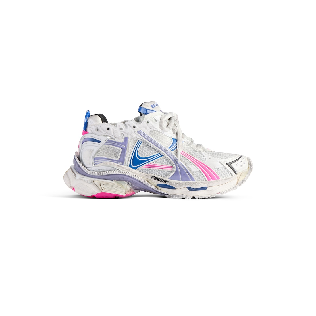 Balenciaga Zapatillas Runner para Mujer en Blanco/lila/rosa Neón/azul Marino