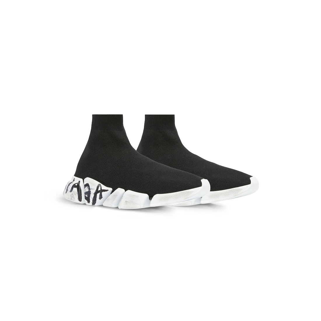 Balenciaga Zapatillas Speed 2.0 Graffiti De Punto Reciclado Para Mujer En Negro