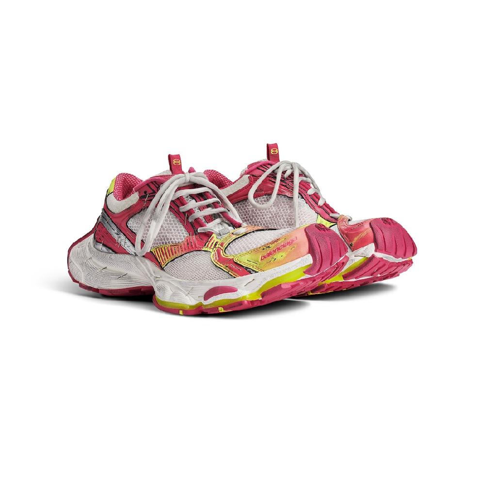 Balenciaga Zapatillas Stapler Para Hombre En Blanco/rosa/amarillo Neón/plateado