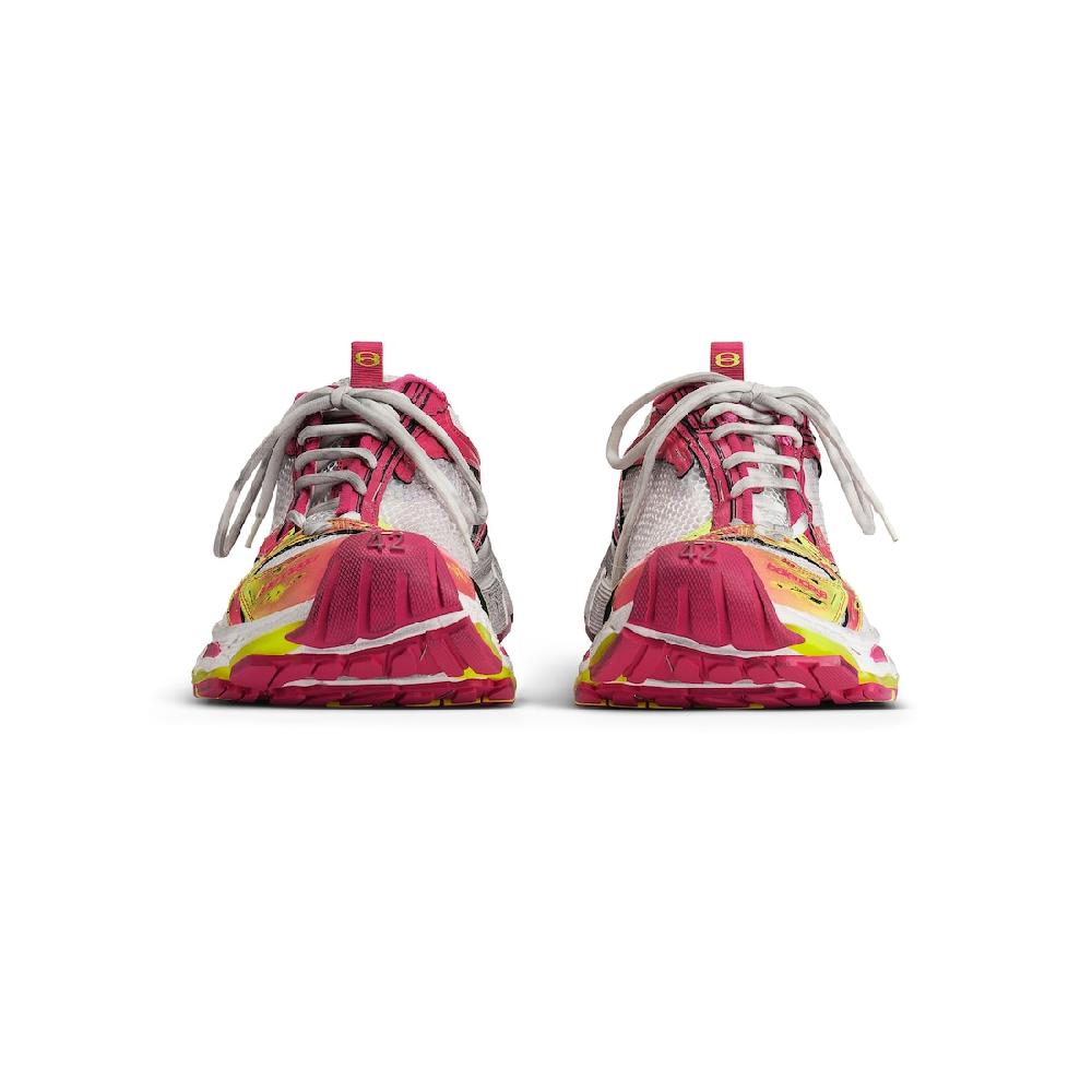 Balenciaga Zapatillas Stapler Para Hombre En Blanco/rosa/amarillo Neón/plateado