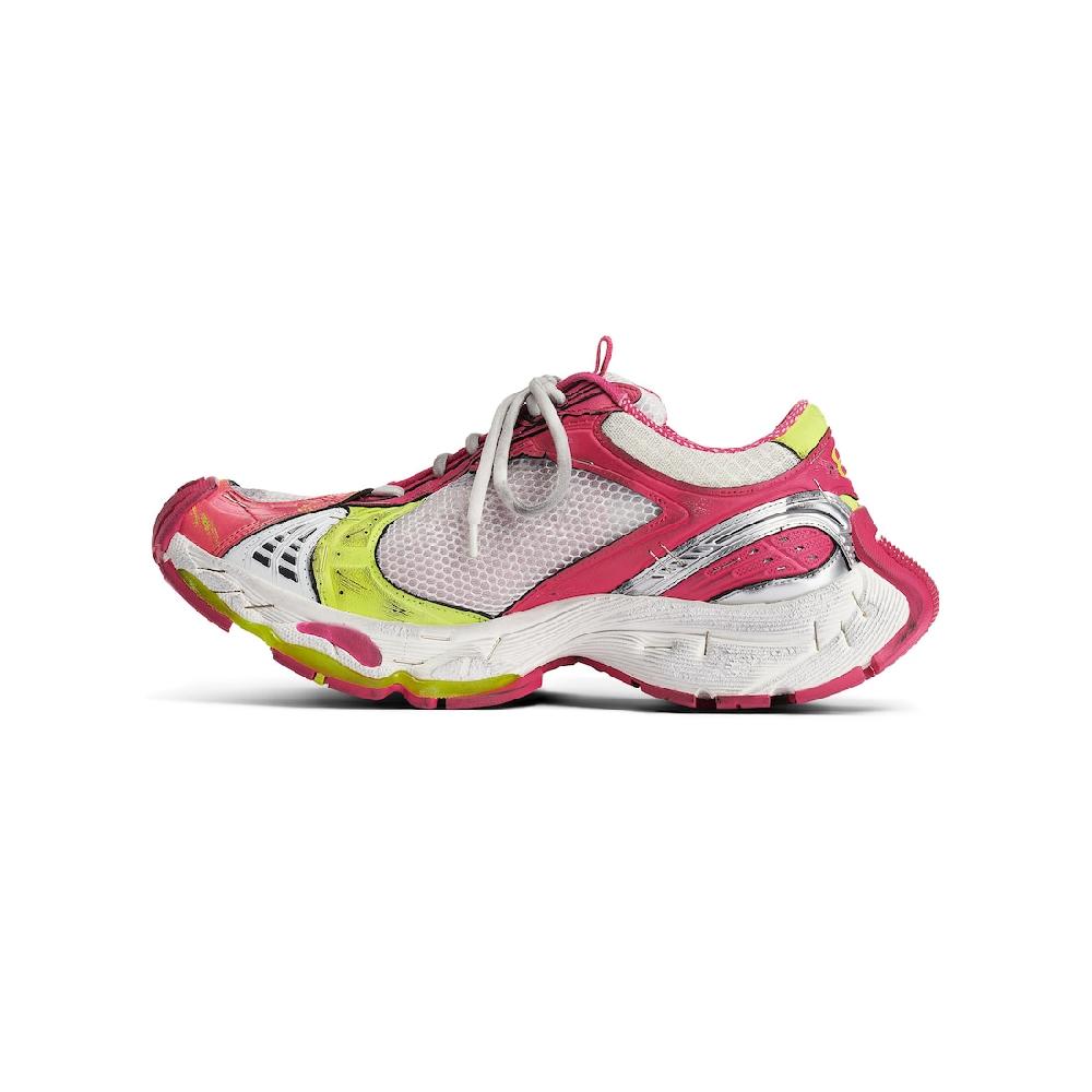 Balenciaga Zapatillas Stapler Para Hombre En Blanco/rosa/amarillo Neón/plateado