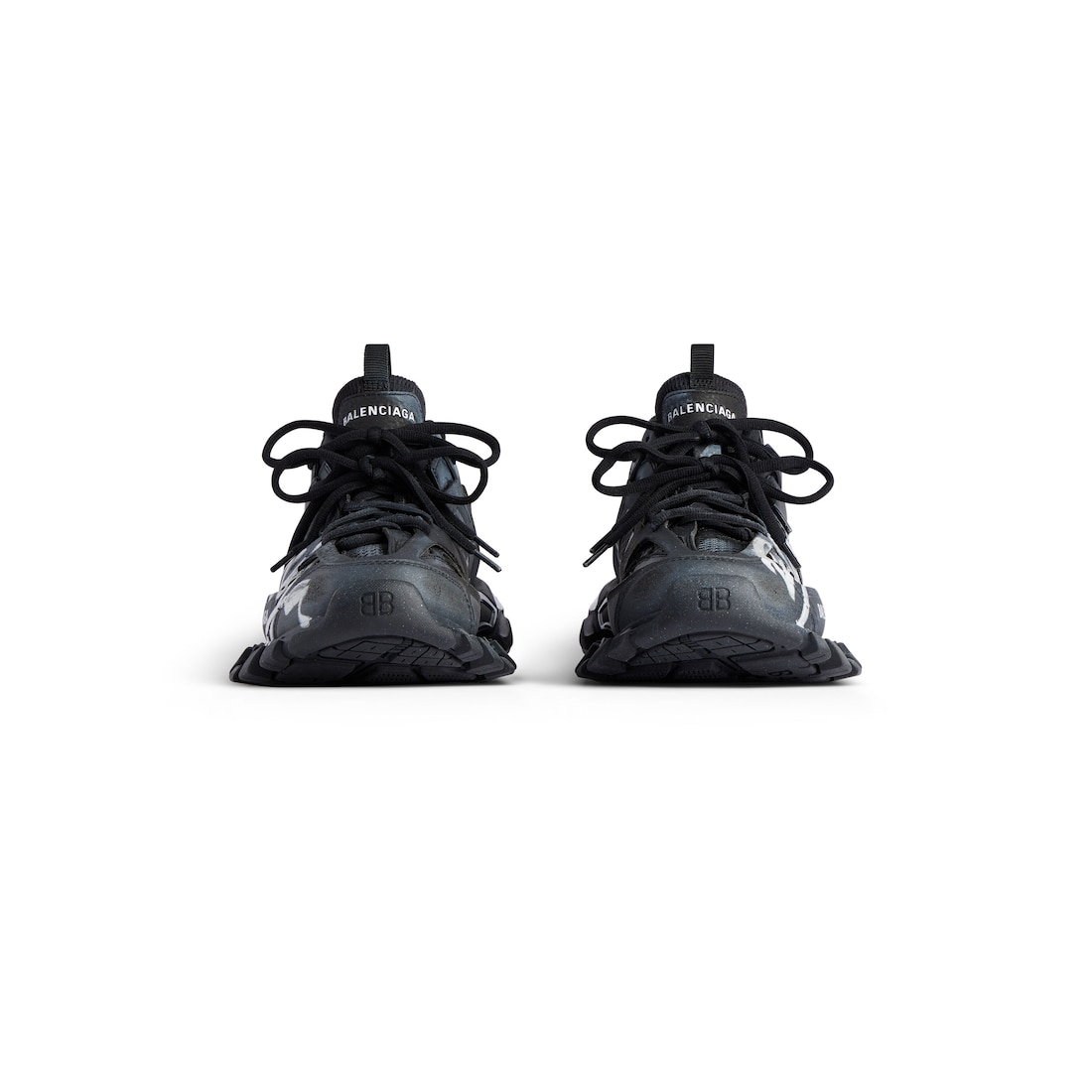 Balenciaga Zapatillas Track Signature Para Mujer En Negro/blanco