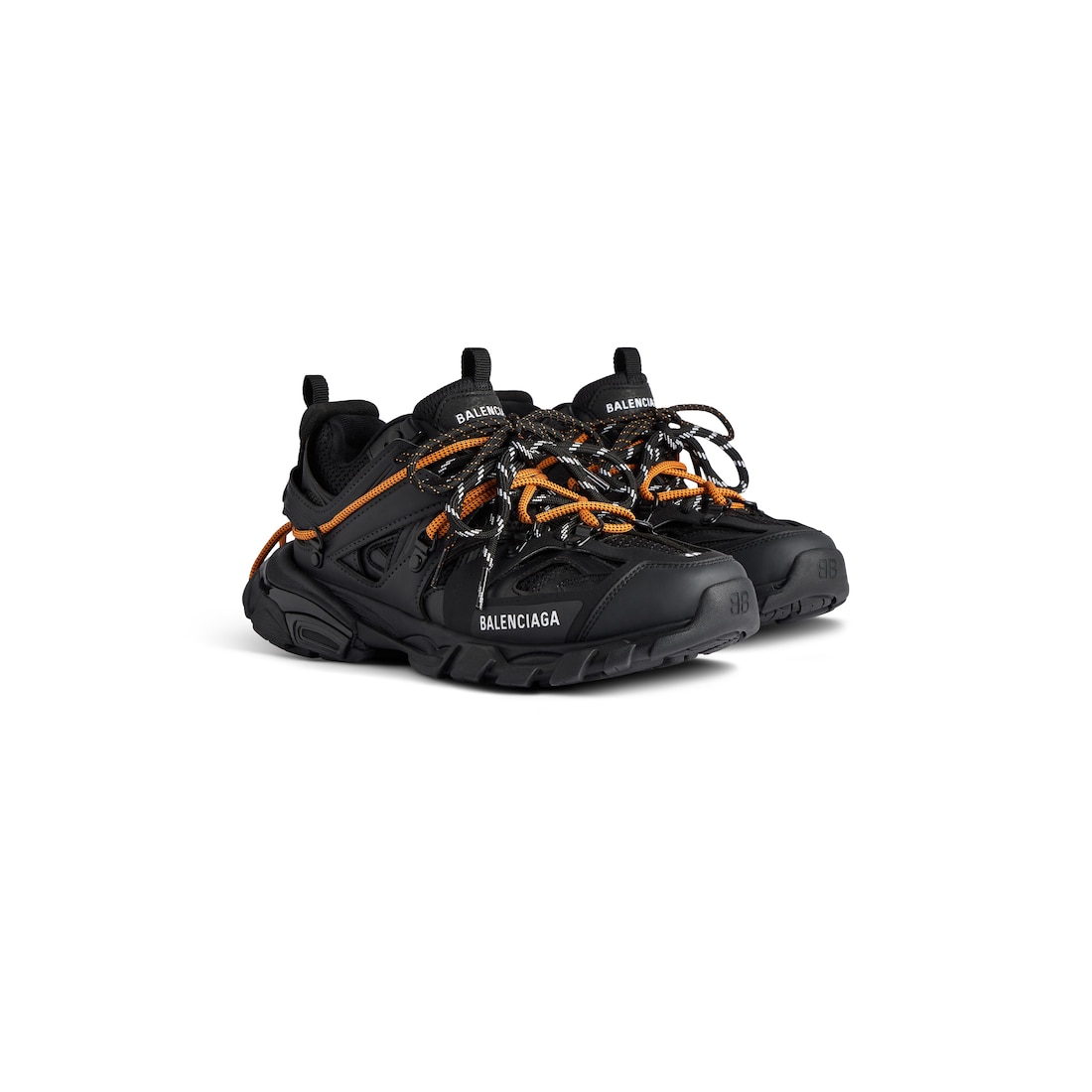 Balenciaga Zapatillas Track Trail Laces Para Hombre En Negro/naranja