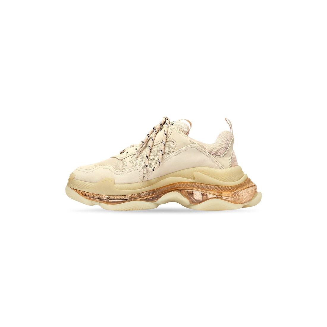 Balenciaga Zapatillas Triple S Clear Sole Para Mujer En Beige