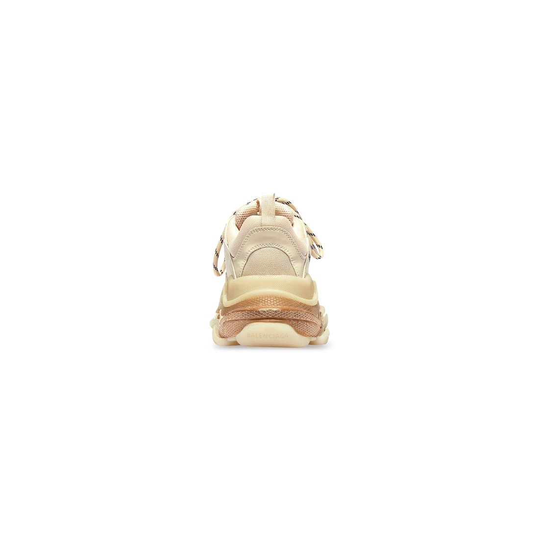 Balenciaga Zapatillas Triple S Clear Sole Para Mujer En Beige
