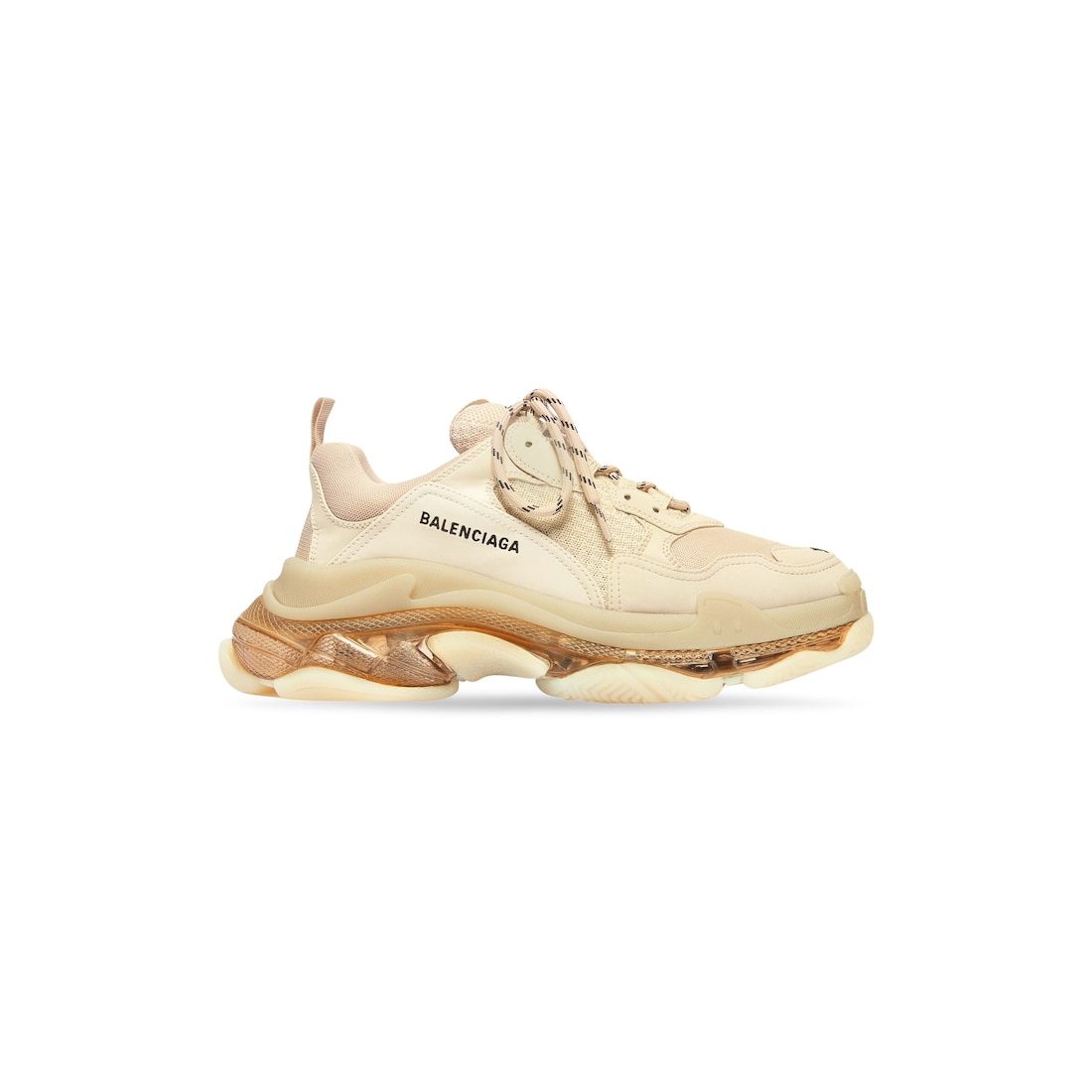 Balenciaga Zapatillas Triple S Clear Sole para Mujer en Beige