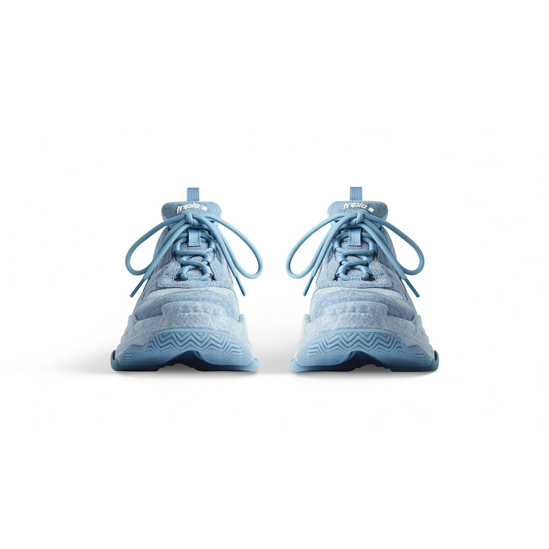 Balenciaga Zapatillas Triple S En Tejido Vaquero Para Hombre En Azul