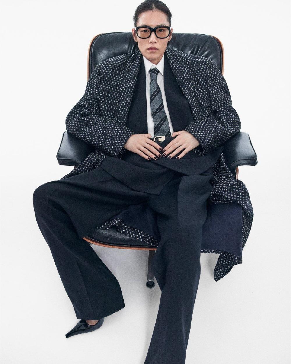 Saint Laurent Abrigo Con Cinturón De Jacquard Con Motivo De Trébol