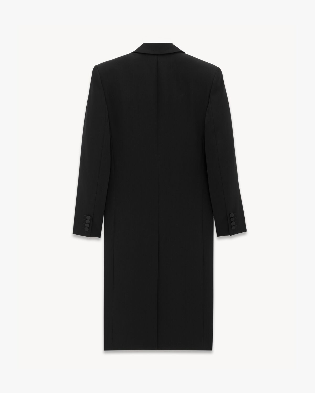 Saint Laurent Abrigo De Esmoquin De Grain De Poudre