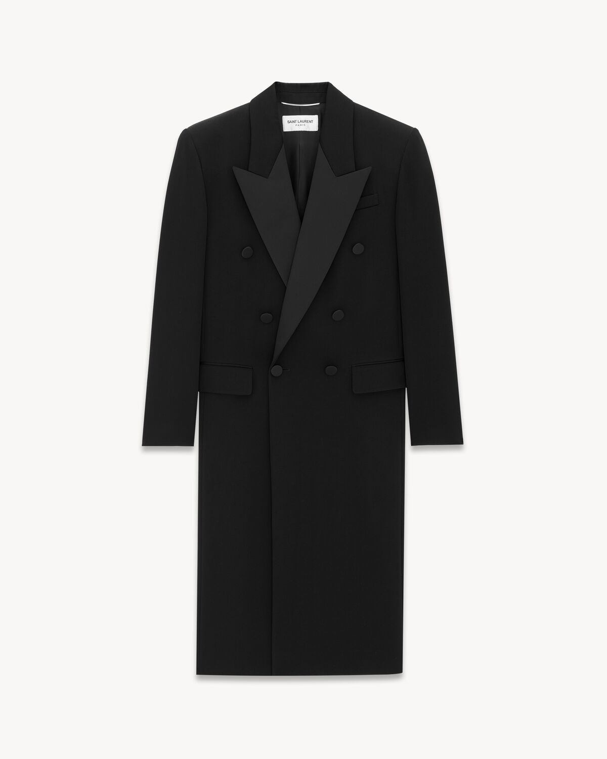 Saint Laurent abrigo de esmoquin de grain de poudre