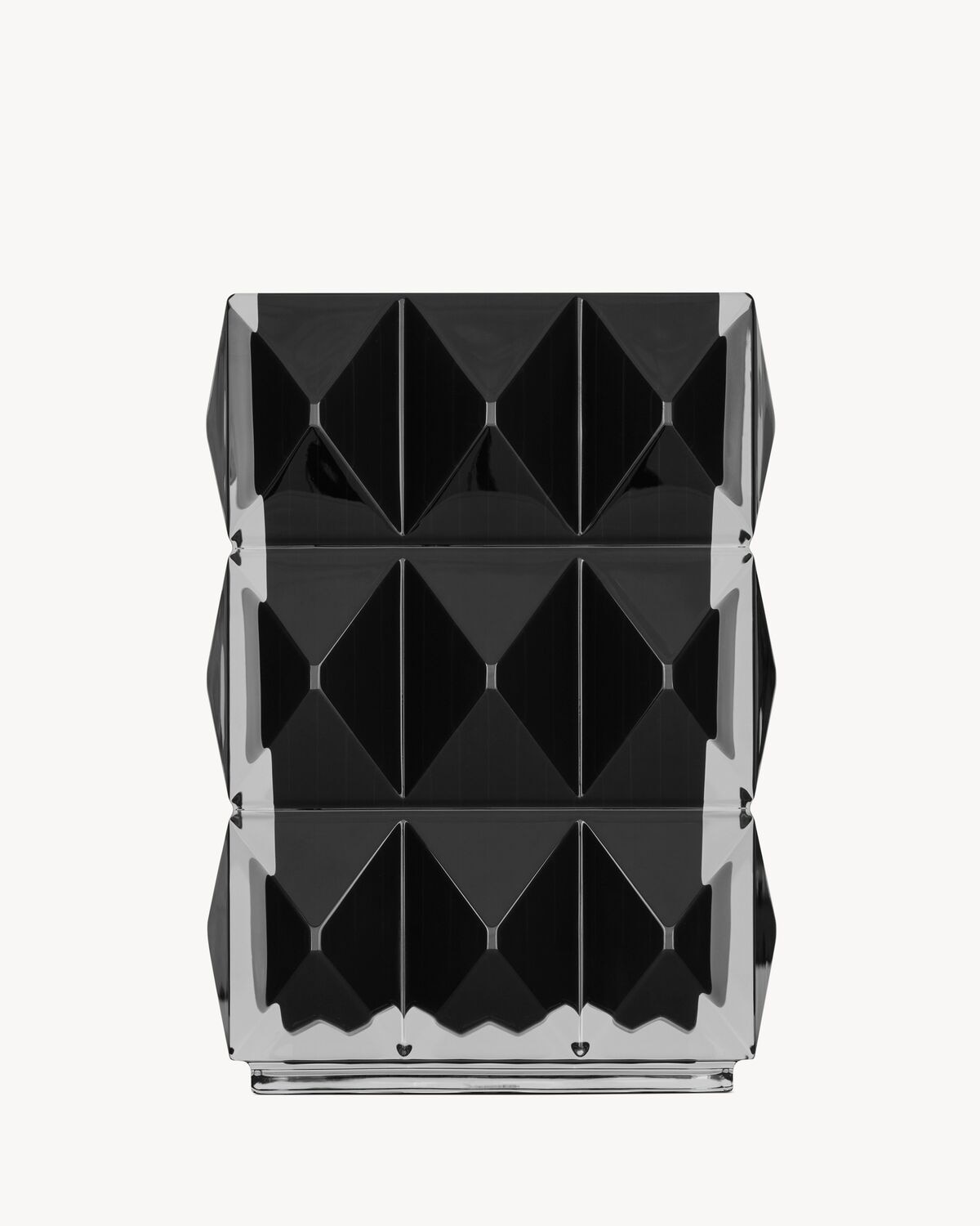 Saint Laurent baccarat louxor vase in black crystal
