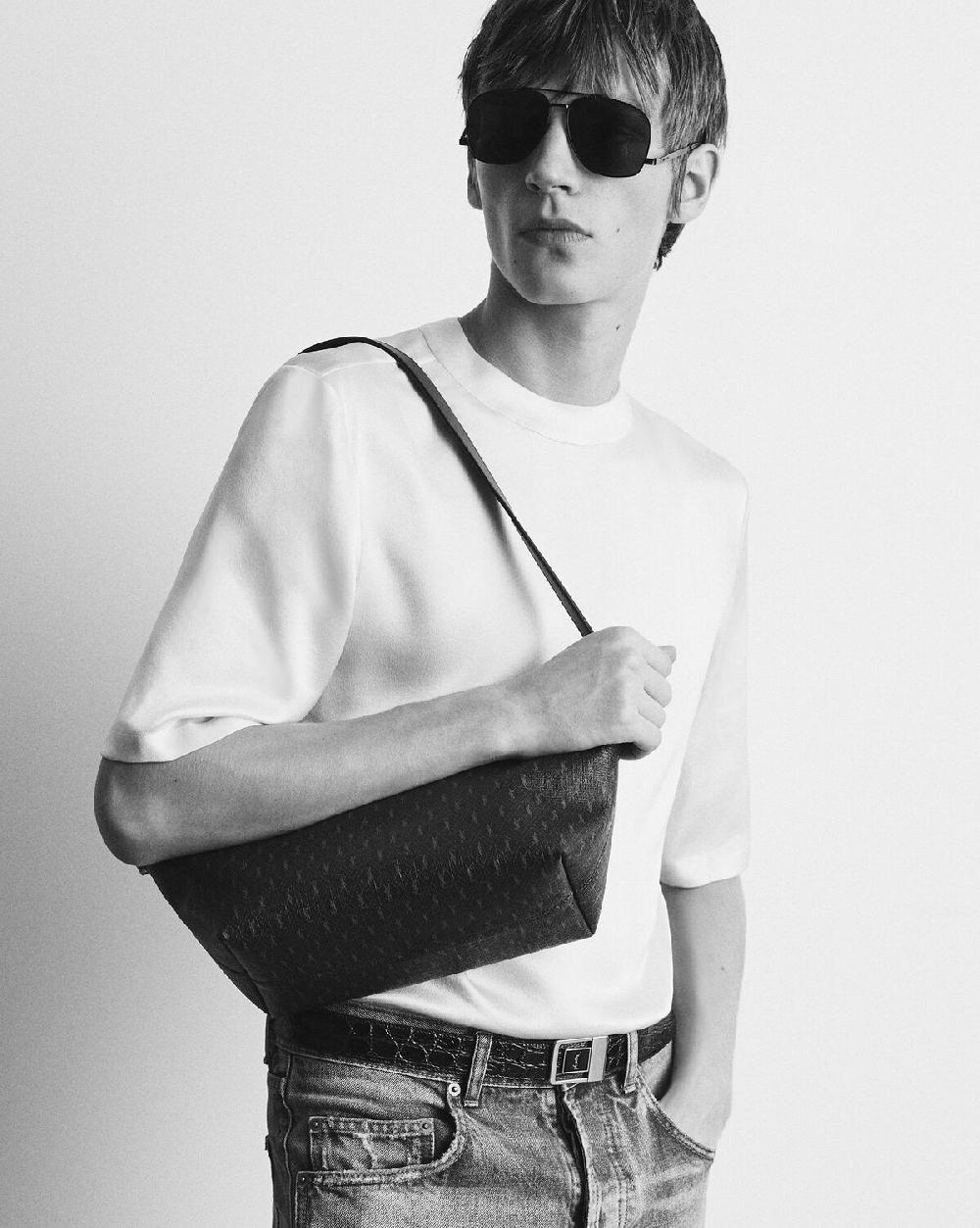 Saint Laurent Bolso Bandolera Le Monogramme De Lona Monograma Y Piel Lisa