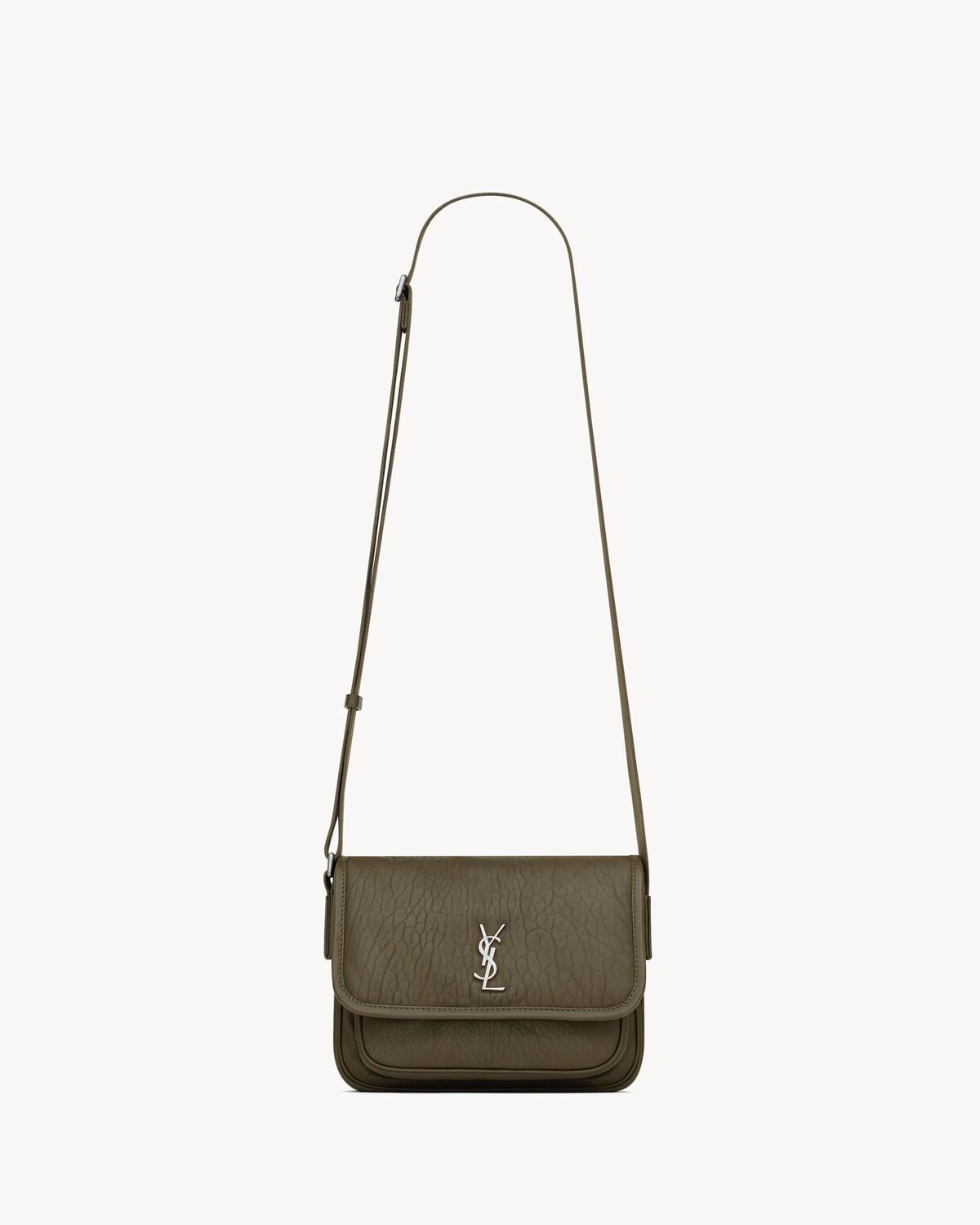 Saint Laurent bolso messenger pequeño niki de piel de cordero granulada
