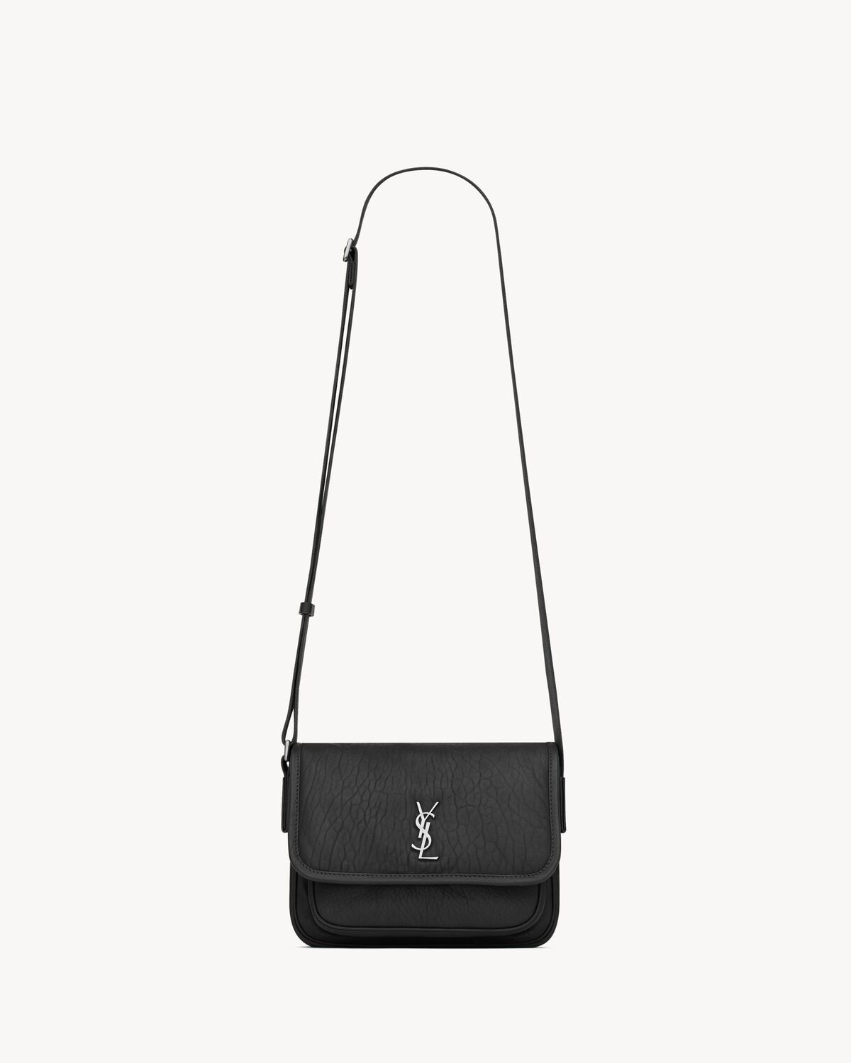 Saint Laurent bolso messenger pequeño niki de piel de cordero granulada