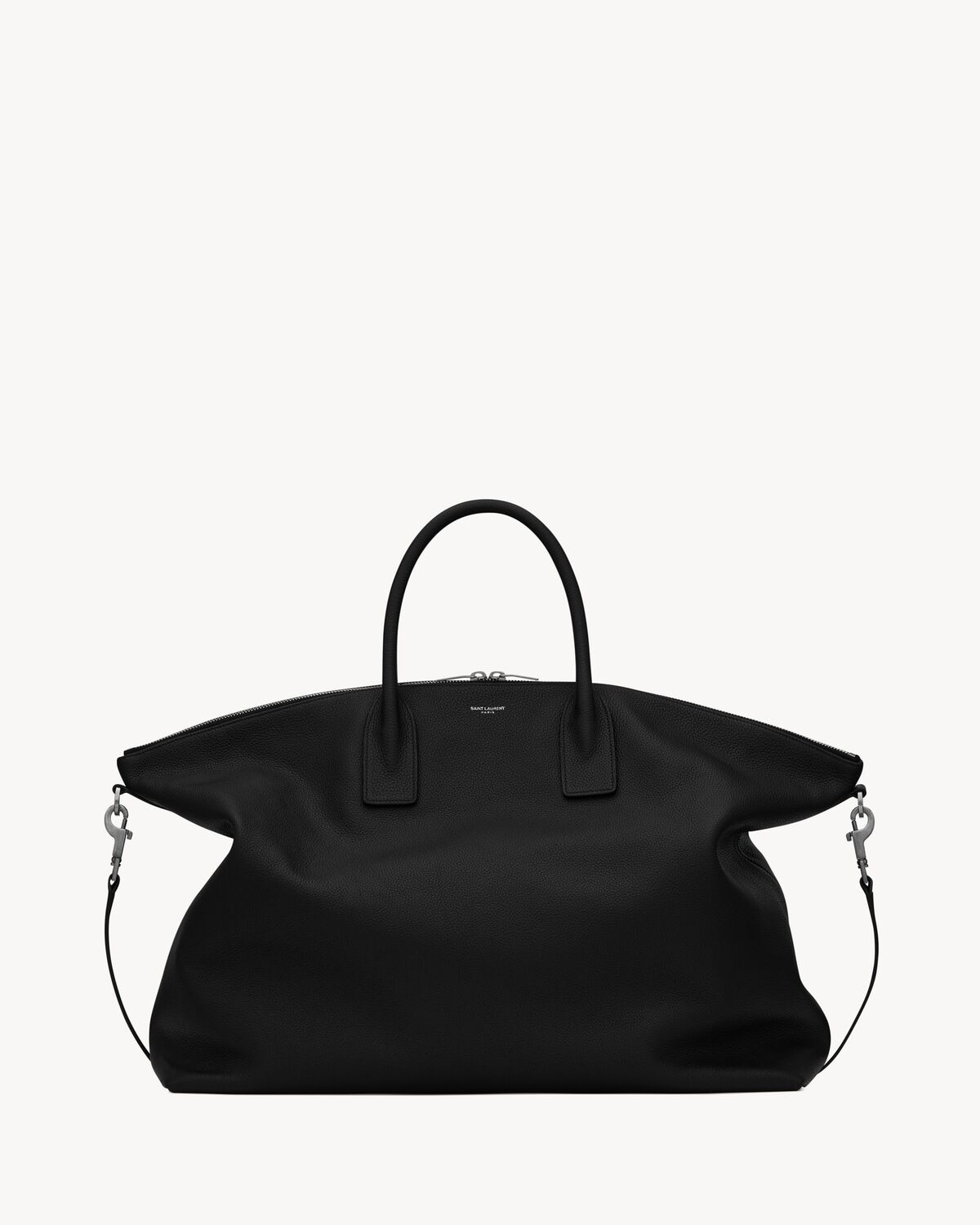 Saint Laurent bolso oversize bowling de piel granulada