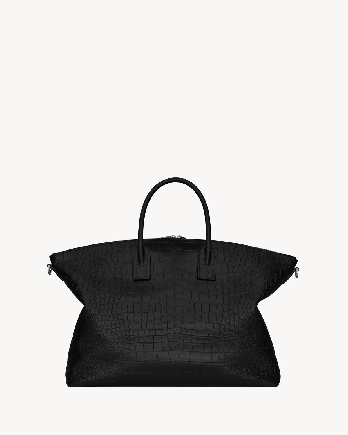 Saint Laurent Bolso Oversize Bowling De Piel Repujada Tipo Cocodrilo