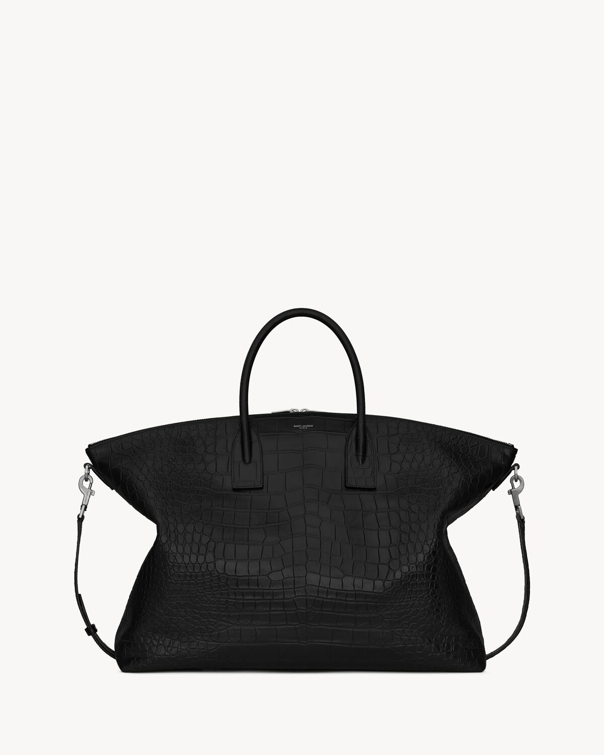 Saint Laurent bolso oversize bowling de piel repujada tipo cocodrilo
