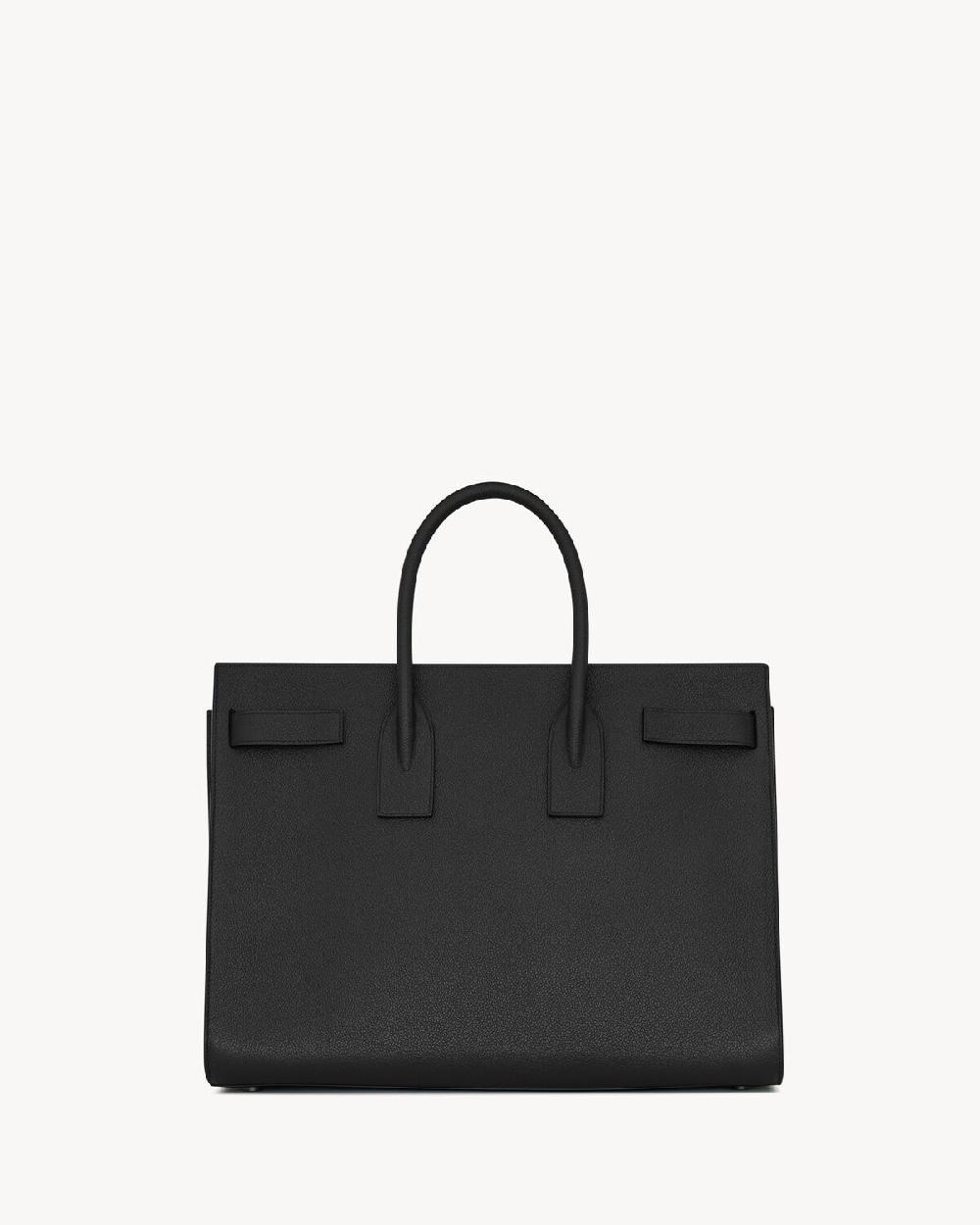 Saint Laurent Bolso Sac De Jour Large De Piel Granulada Negra