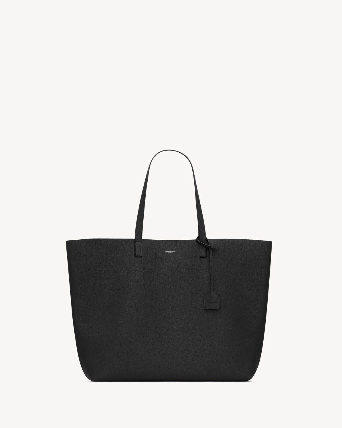 Saint Laurent bolso shopper bold east/west de piel granulada