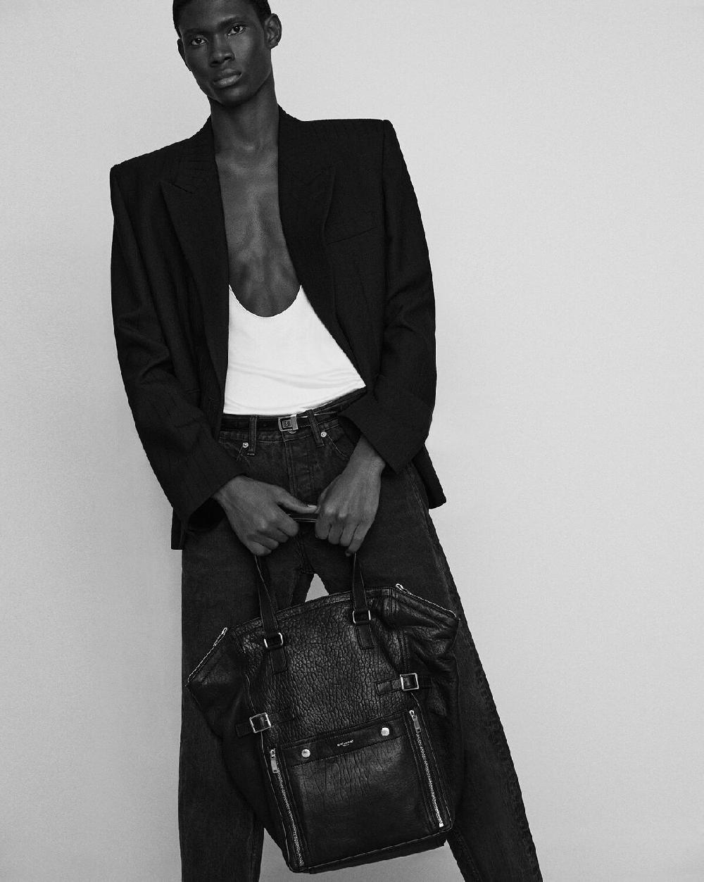 Saint Laurent Bolso Tote Downtown De Piel De Cordero