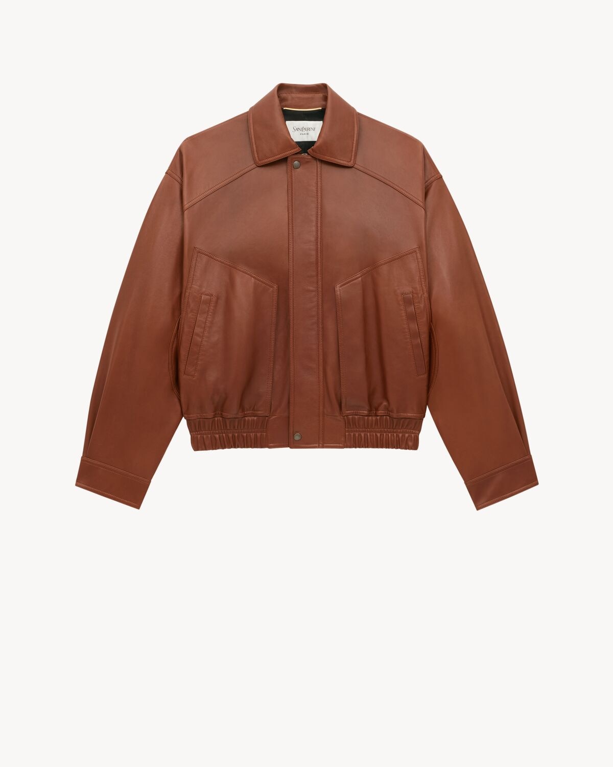 Saint Laurent bomber de piel de cordero plongé brillante