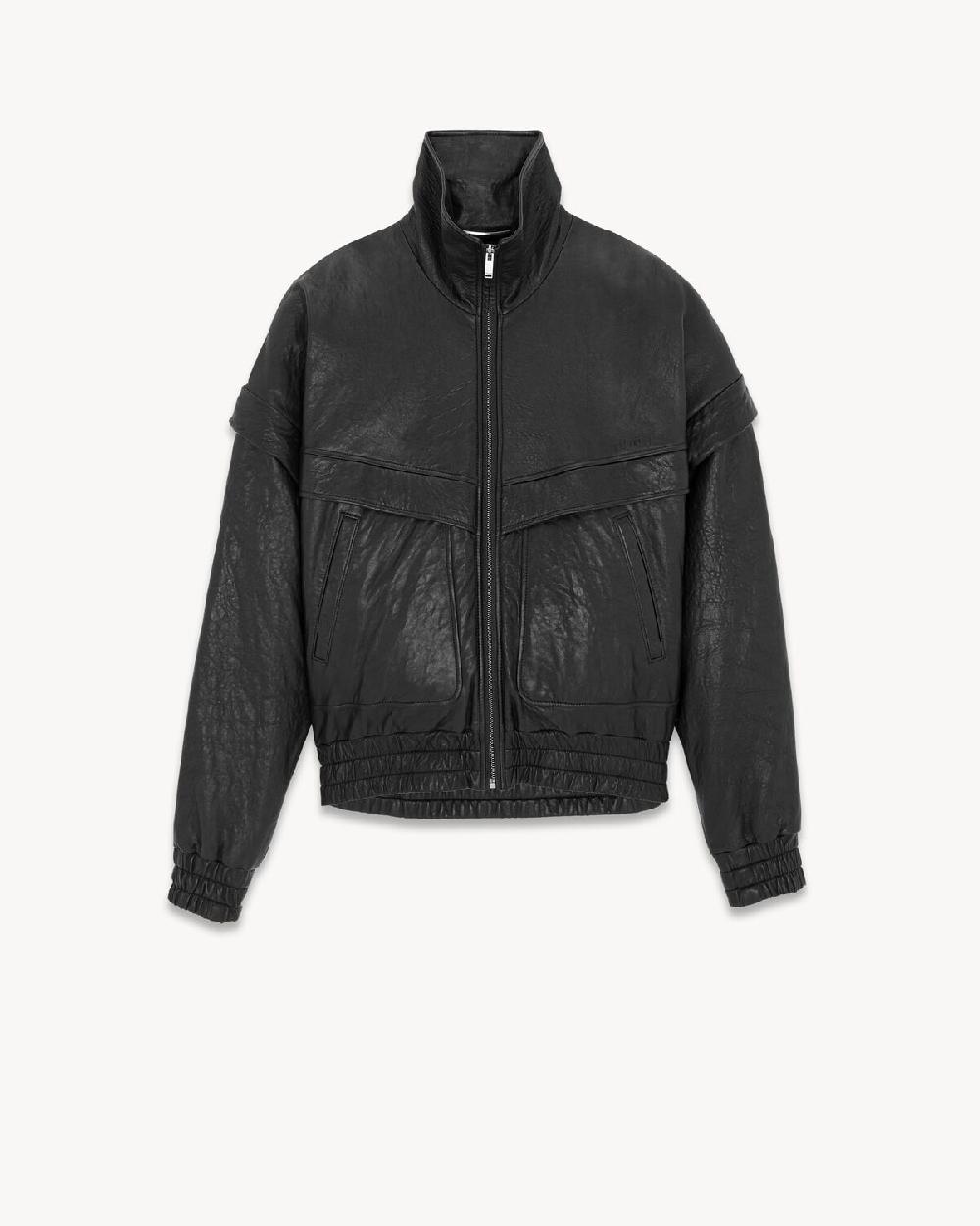 Saint Laurent Bomber Saint Laurent De Piel De Cordero Granulada