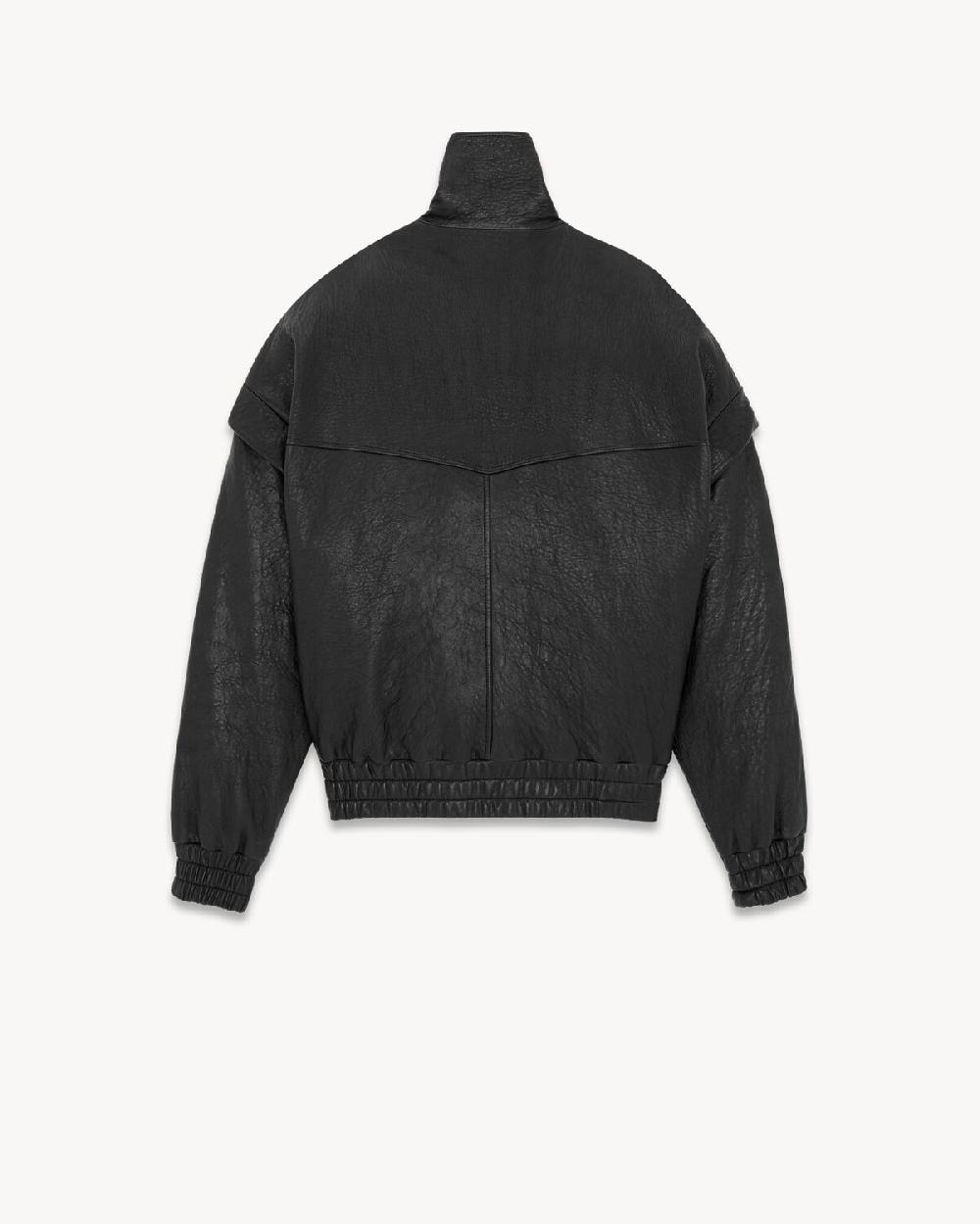 Saint Laurent Bomber Saint Laurent De Piel De Cordero Granulada