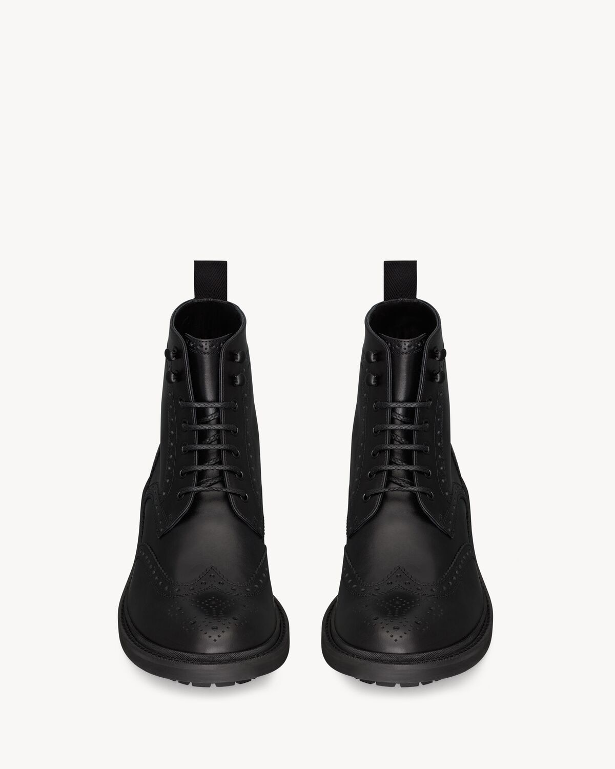 Saint Laurent Botas Brogue Antoine De Piel Brillante