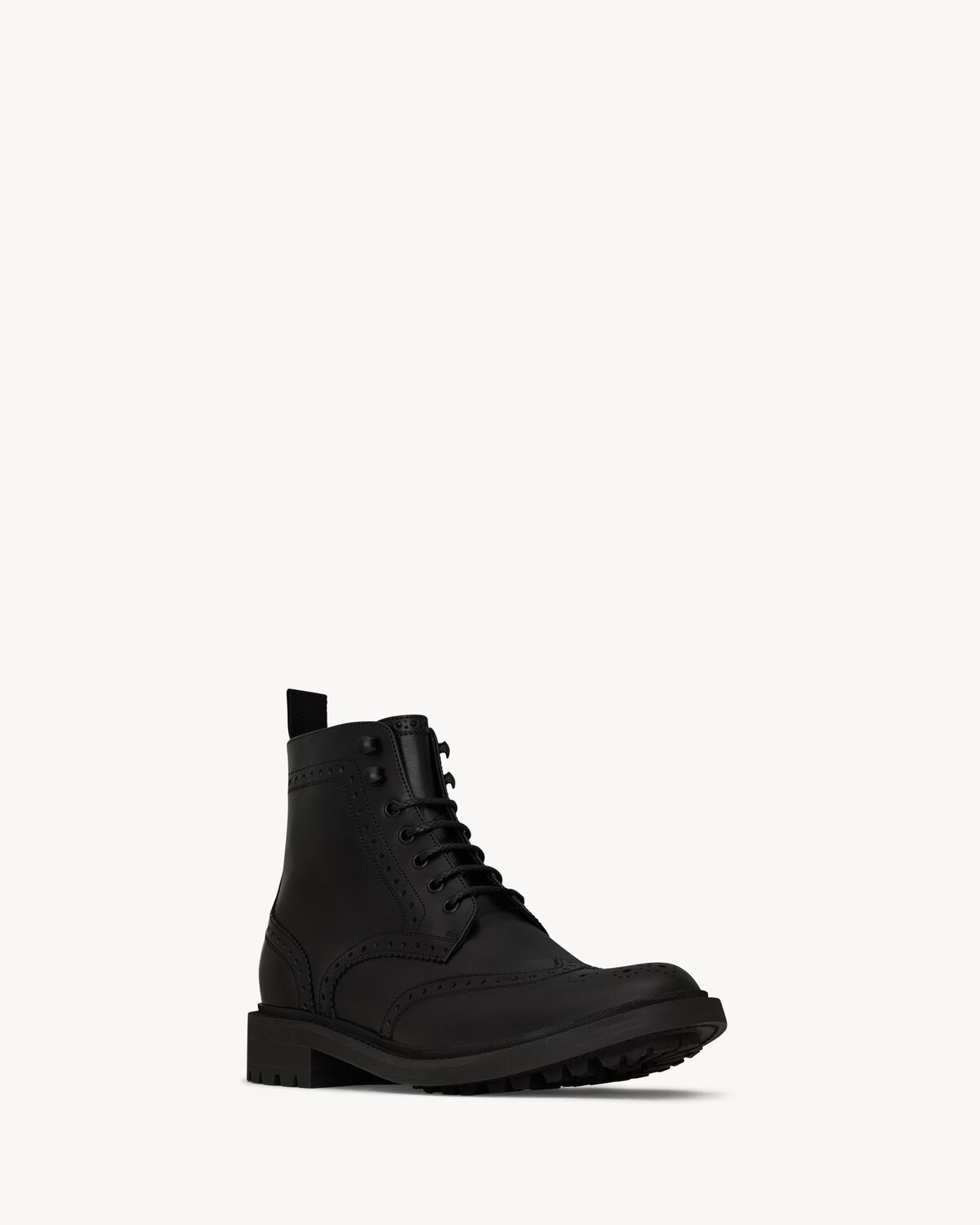 Saint Laurent Botas Brogue Antoine De Piel Brillante