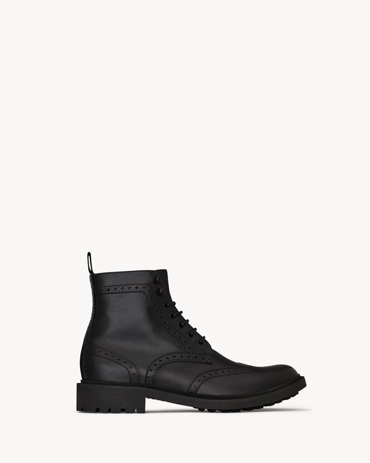 Saint Laurent botas brogue antoine de piel brillante