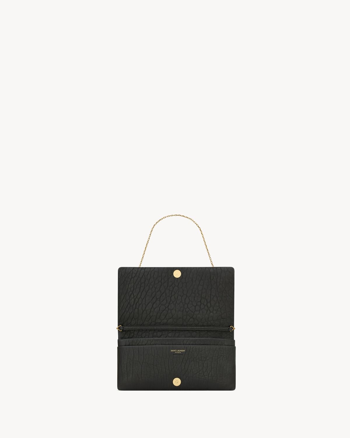 Saint Laurent Calypso Mini De Piel De Cordero Granulada