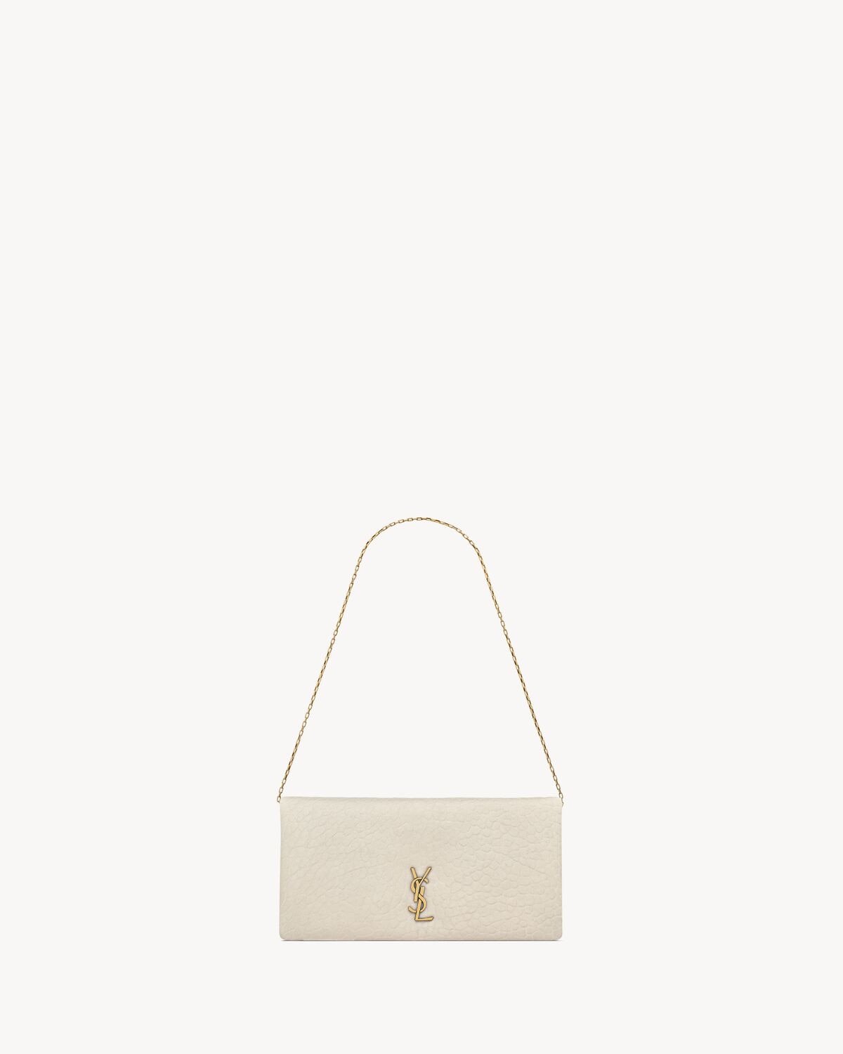 Saint Laurent calypso mini de piel de cordero granulada