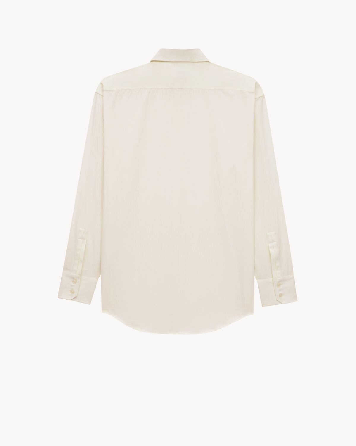 Saint Laurent Camisa Cassandre De Popelina De Algodón