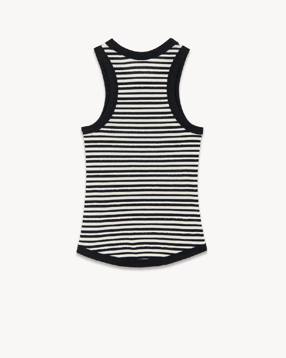 Saint Laurent Camiseta De Tirantes Cassandre En Tejido De Punto
