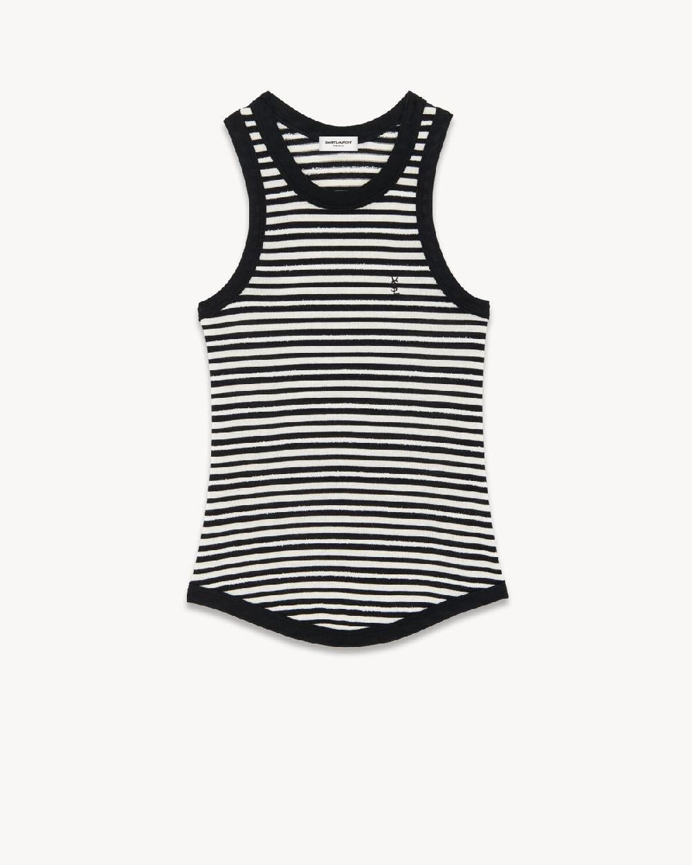 Saint Laurent camiseta de tirantes cassandre en tejido de punto