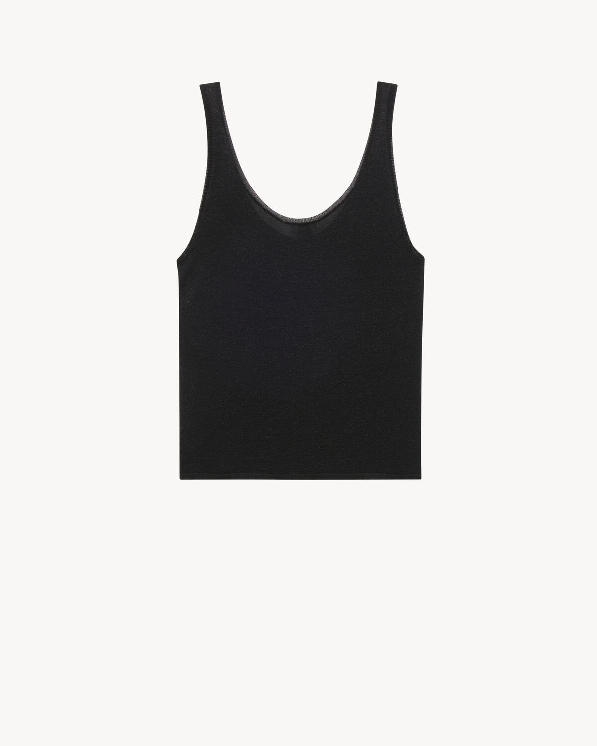 Saint Laurent Camiseta De Tirantes De Punto De Lúrex