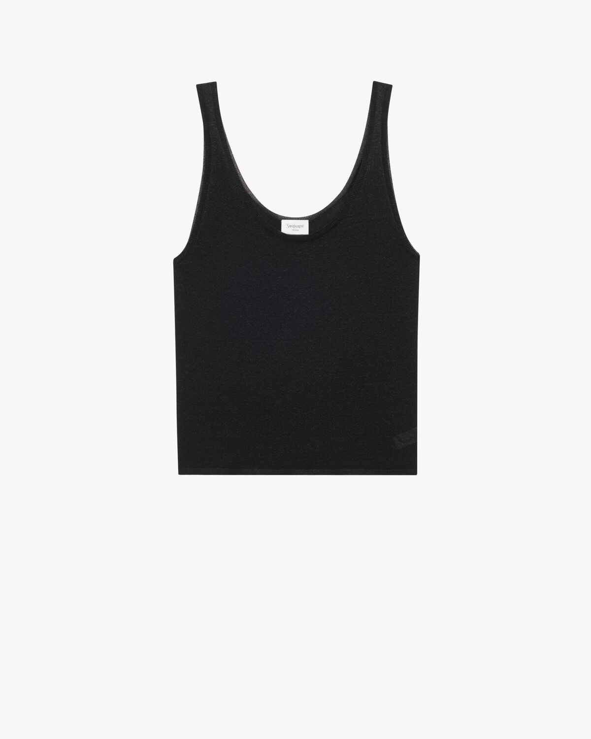 Saint Laurent camiseta de tirantes de punto de lúrex