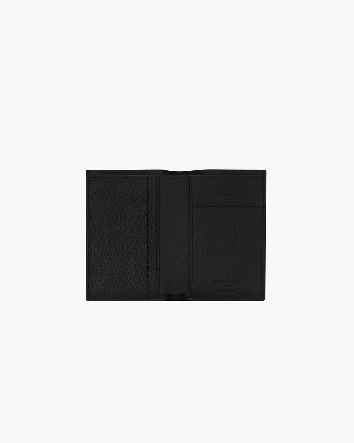 Saint Laurent Cartera De Piel Repujada Grain De Poudre