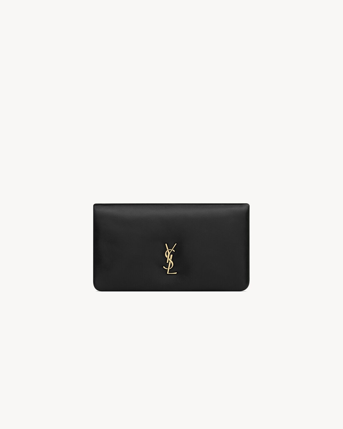 Saint Laurent cartera grande calypso de piel de cordero