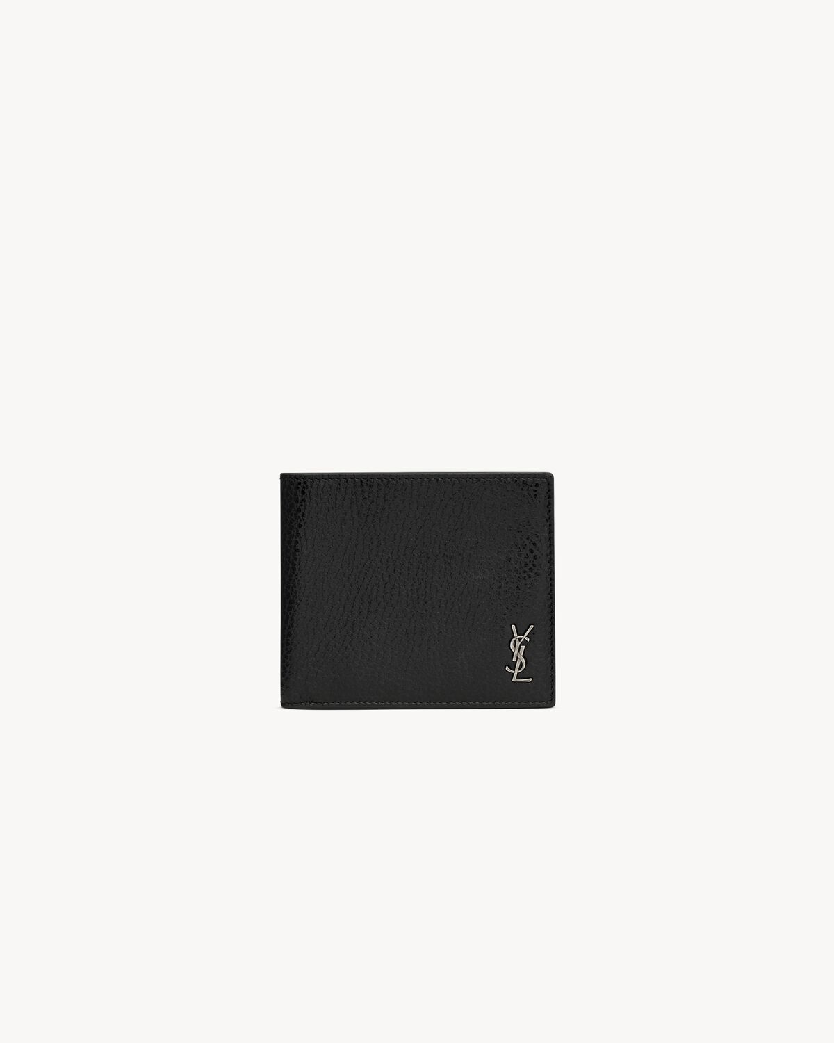 Saint Laurent cartera tiny cassandre east/west de piel granulada