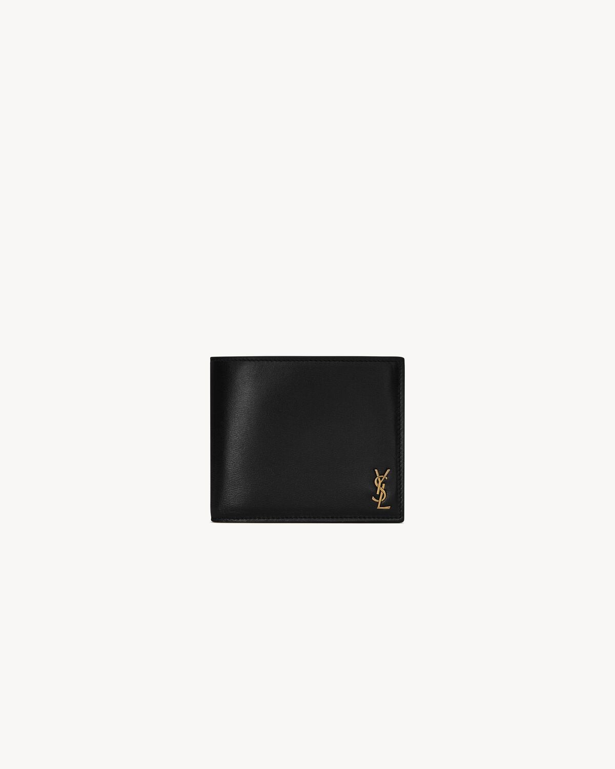 Saint Laurent cartera tiny cassandre east/west tiny de piel brillante