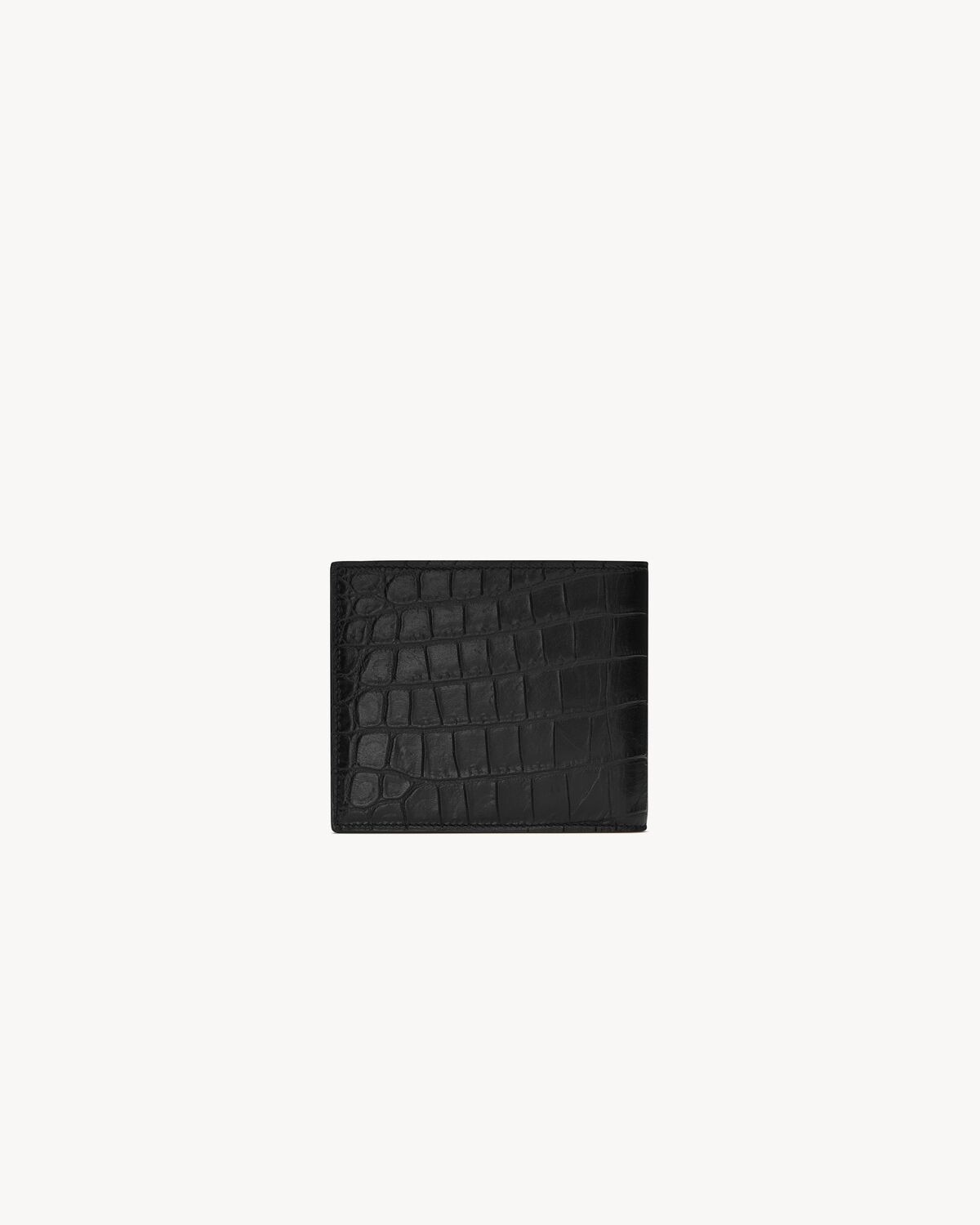 Saint Laurent Cartera Tiny Cassandre East/west Tiny De Piel Repujada De Cocodrilo Mate