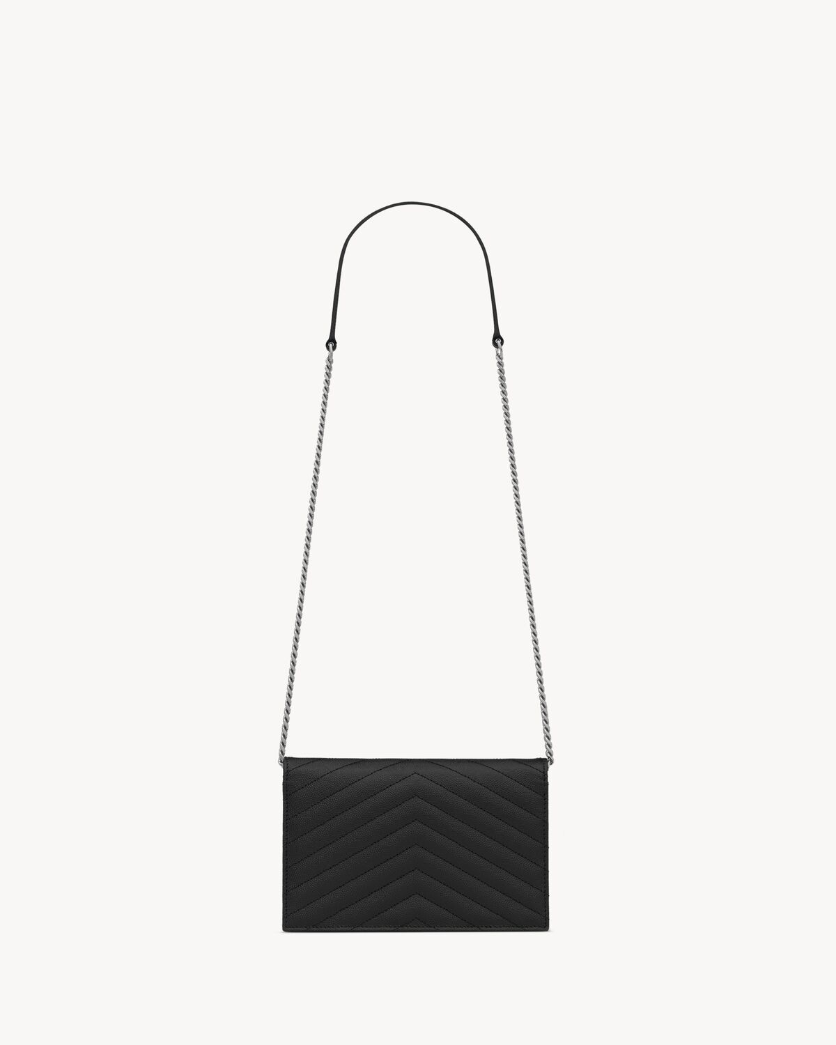 Saint Laurent Cartera Tipo Sobre Con Cadena Cassandre De Piel Efecto Grain De Poudre