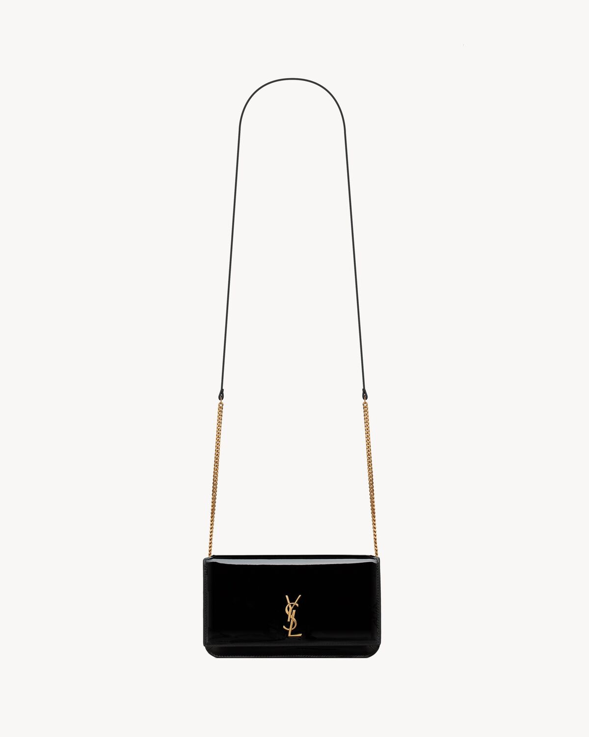 Saint Laurent cassandre funda para teléfono de charol