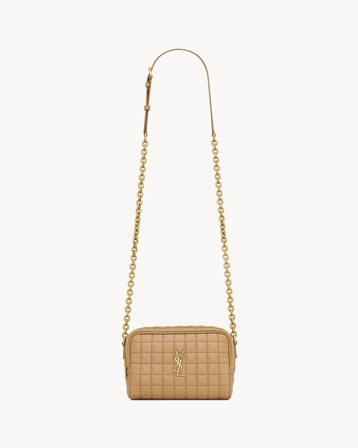 Saint Laurent cassandre matelassé carré camera bag de piel de cordero