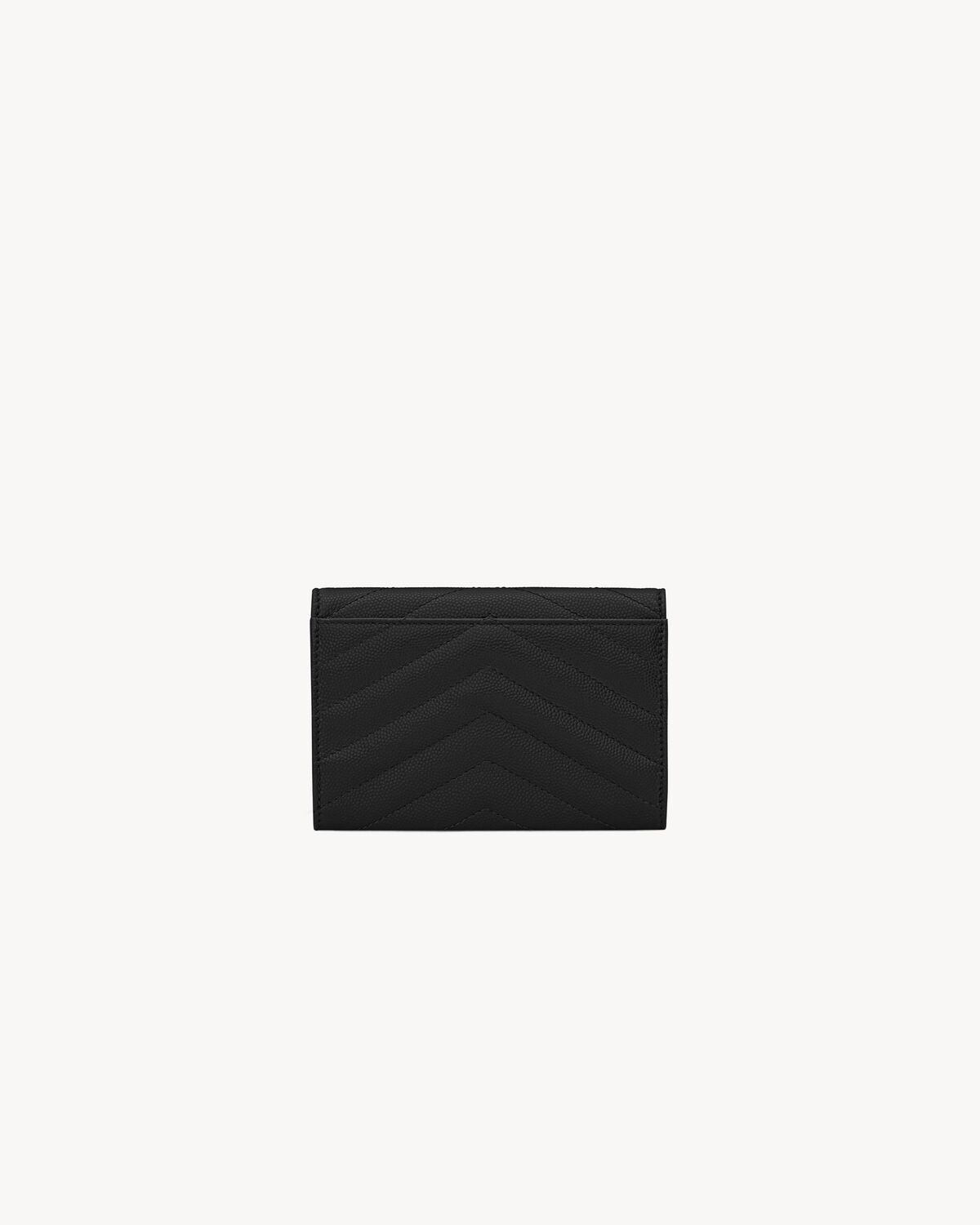 Saint Laurent Cassandre Matelassé Small Envelope Wallet De Piel Repujada Grain De Poudre